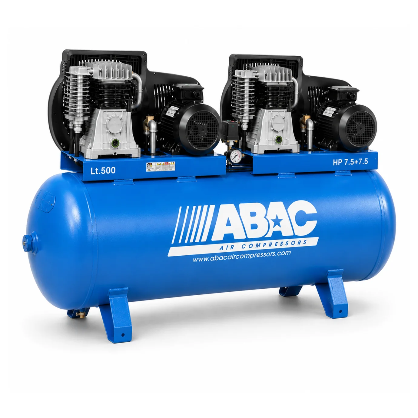 ABAC B6000/500T 7.5 Double Head Piston Air Compressor – 500L, 11 Bar